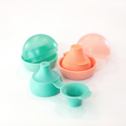 Boon SNUG™ Sip Universal Water and Juice Bottle Topper with Spill Proof Valve – 2 Toppers and 2 Cases