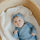 Atlantic Rib Knit Newborn Knotted Gown
