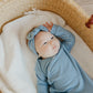 Atlantic Rib Knit Newborn Knotted Gown