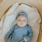 Atlantic Rib Knit Newborn Knotted Gown
