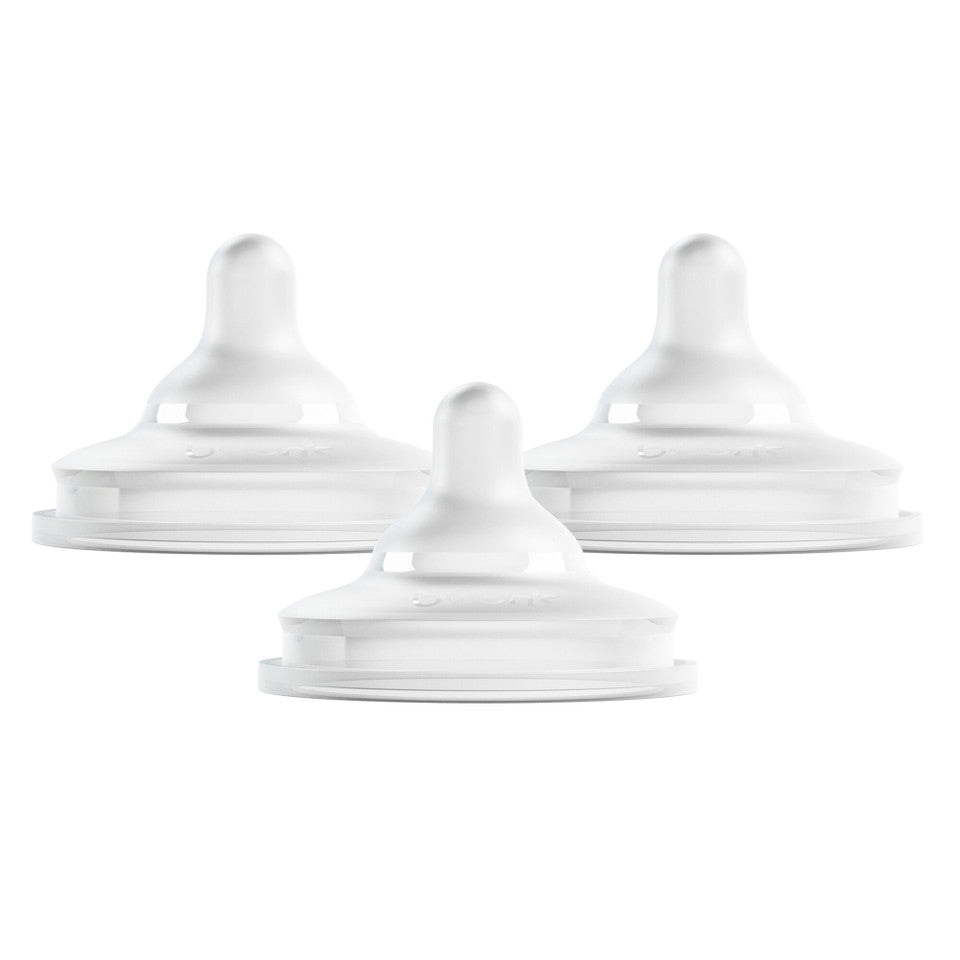 Boon NURSH® CURVE™ Platinum Food-Safe Silicone Bottle Nipples – 3 Pack