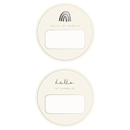 Blank Name Tags - Charcoal Foil (2 pack)