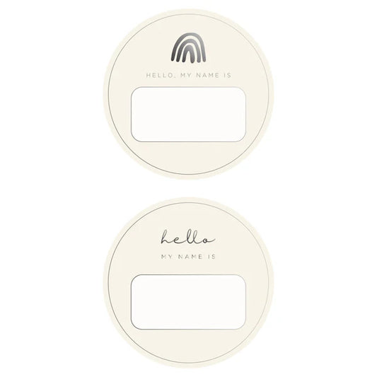 Blank Name Tags - Charcoal Foil (2 pack)