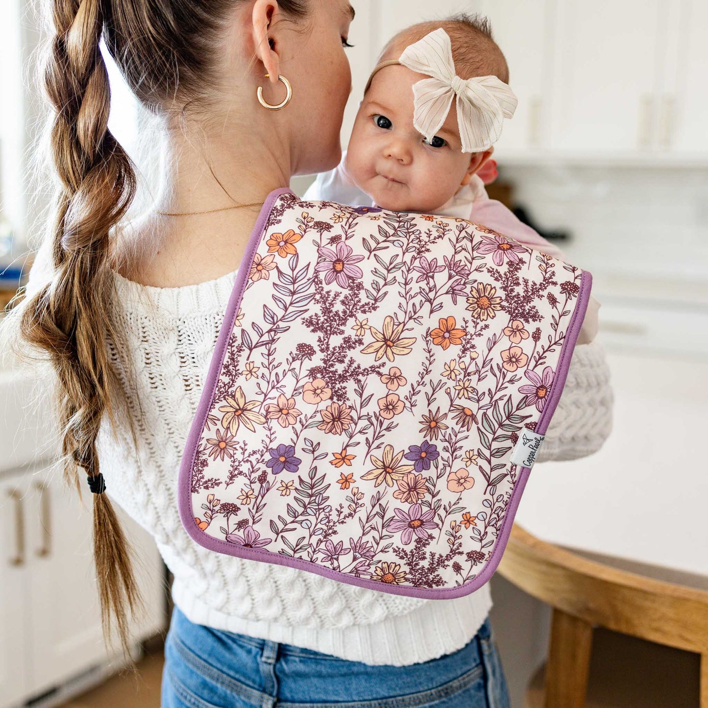 Premium Burp Cloths - Flora