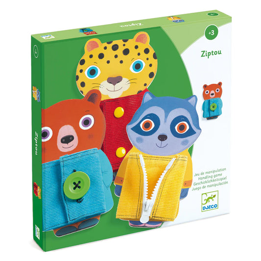 Ziptou Buttoning/Zipping Wooden Skill Boards
