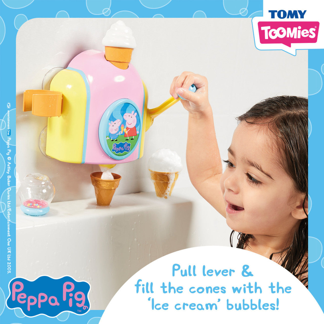 Toomies Peppa Pig Bubble Ice Cream Maker Bath Toy