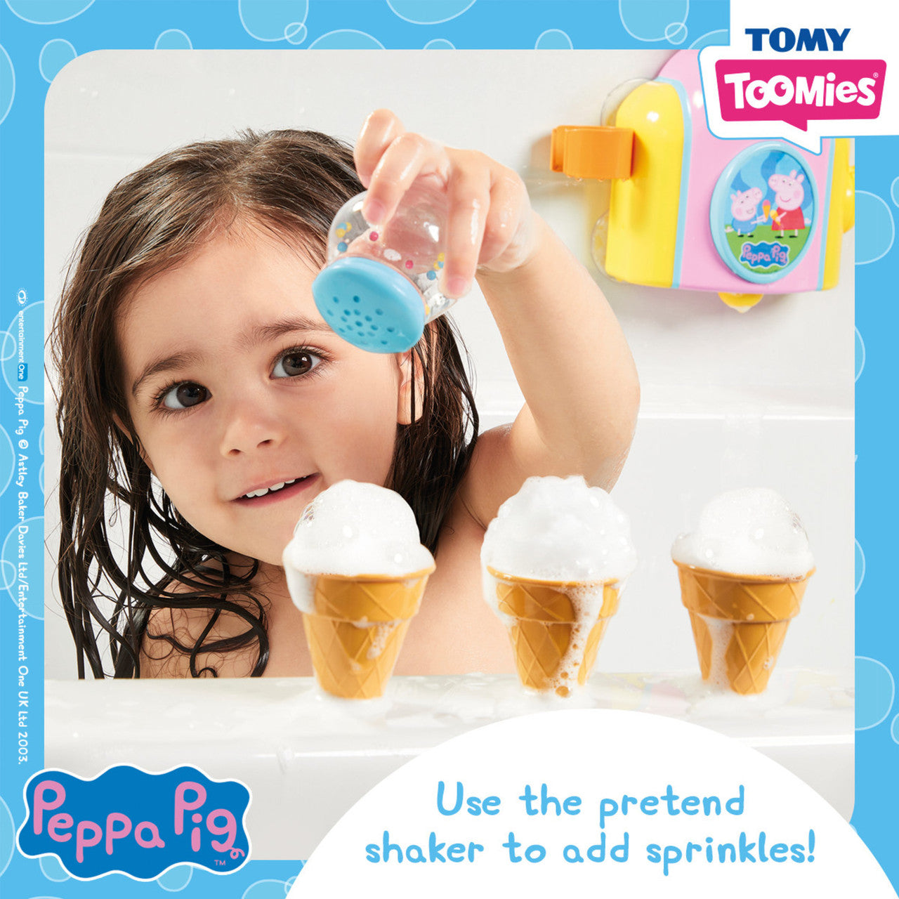 Toomies Peppa Pig Bubble Ice Cream Maker Bath Toy