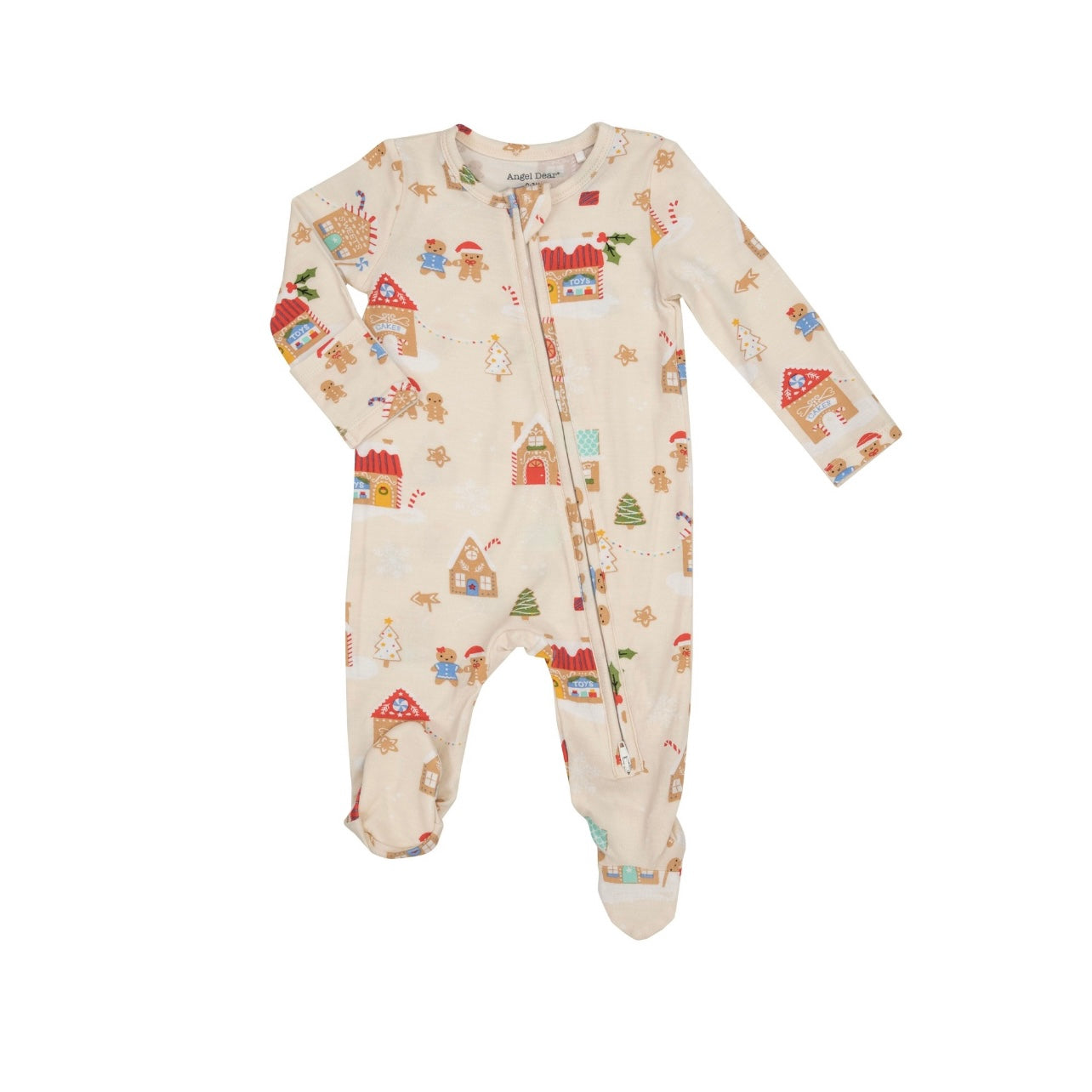 Bamboo 2-Way Holiday Footie - Gingerbread
