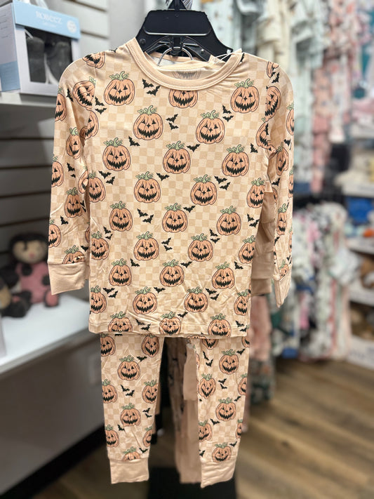 Spooky Pumpkin 2 Piece Pajama Set