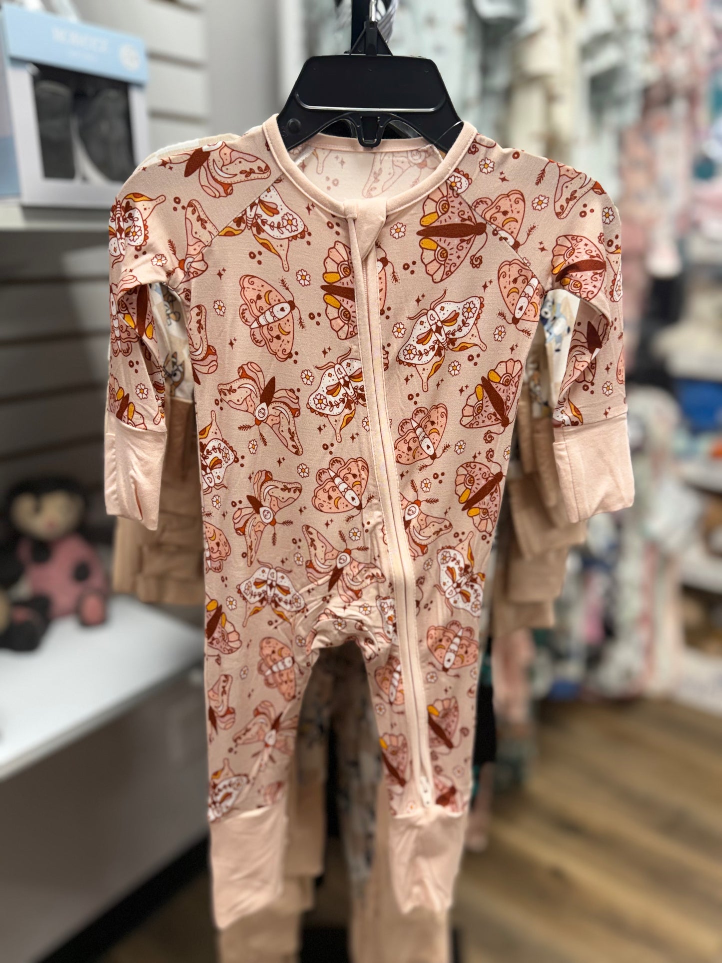 Sweet Dreams Moths Convertible Zipper Romper
