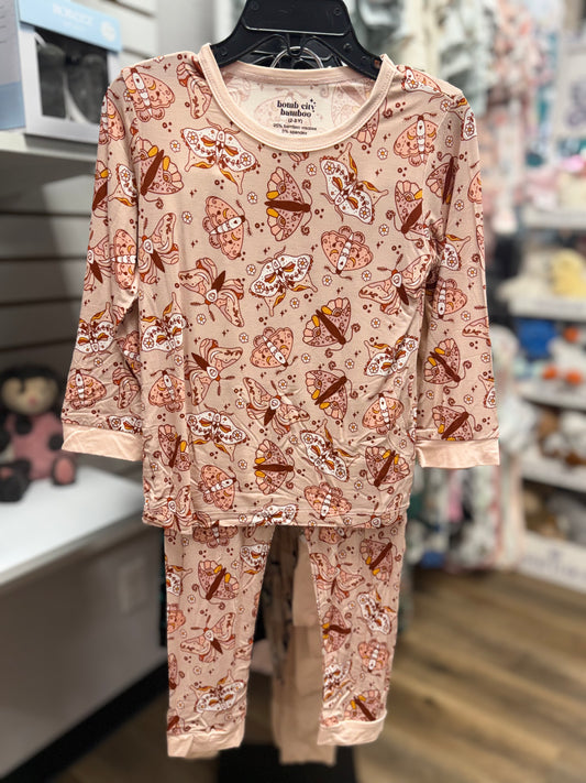 Sweet Dreams Moths 2 Piece Pajama Sets