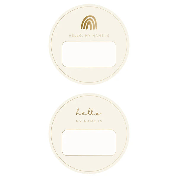 Blank Name Tags - Gold Foil (2 pack)