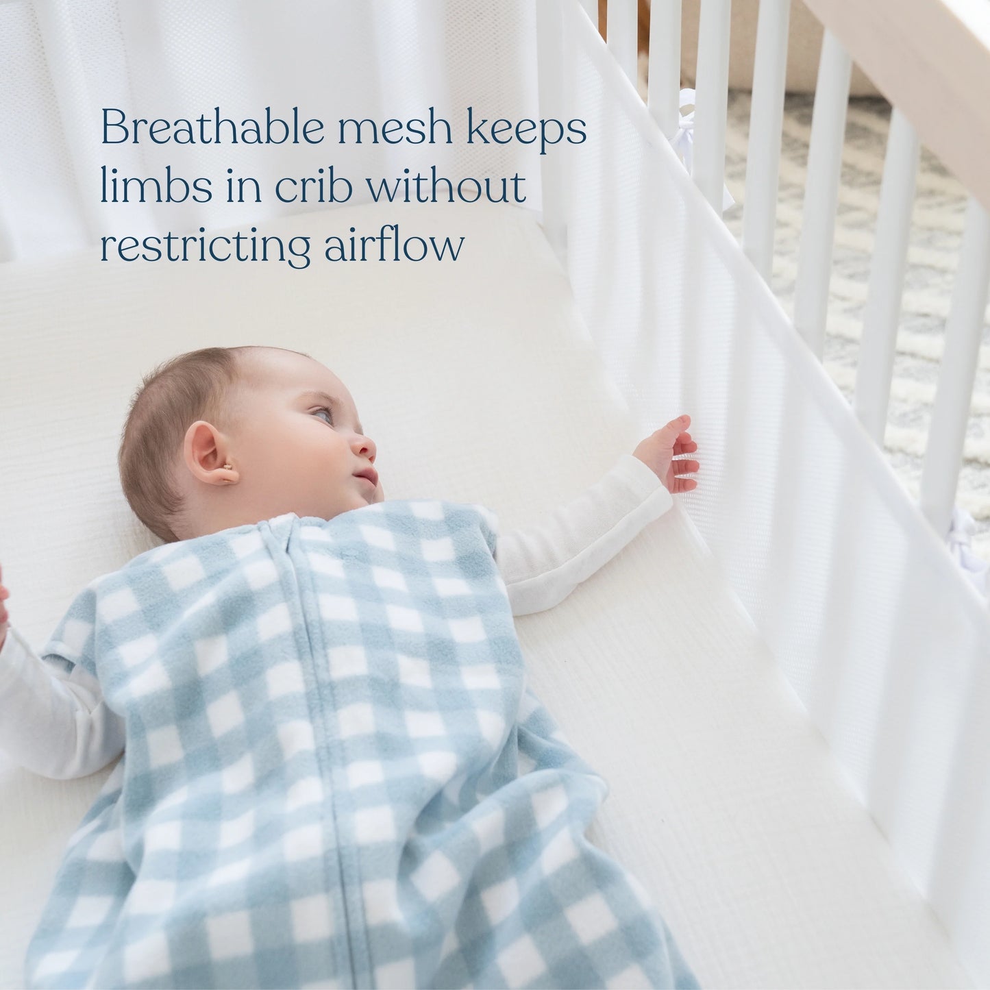 Breathable Mesh Crib Liner for Full Sized Crib