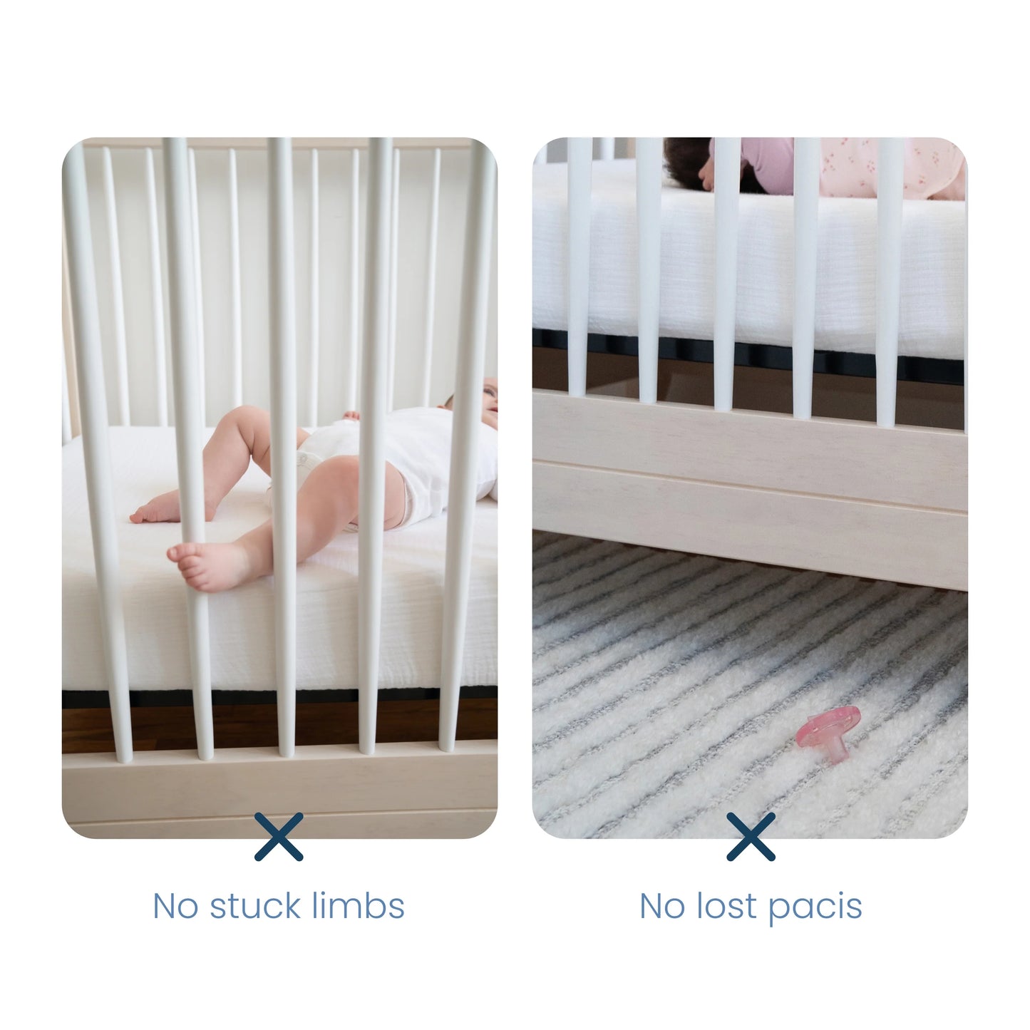 Breathable Mesh Crib Liner for Mini Crib