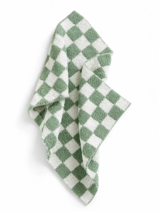 Phufy® Bliss Checkerboard Mini Blanket, Sage