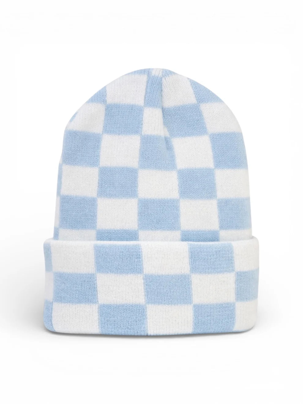 Baby's First Hat®- Baby Blue/Warm White Checkerboard