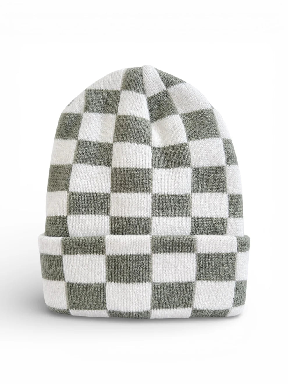 Baby's First Hat®, Fern/Warm White Checkerboard