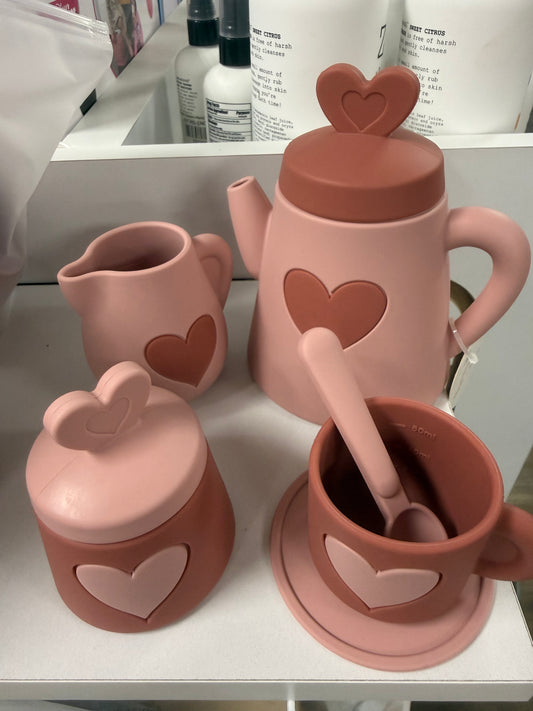 Pink Silicone Tea Set
