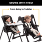 Jeep Classic Convertible 2-in-1 High Chair for Babies and Toddlers