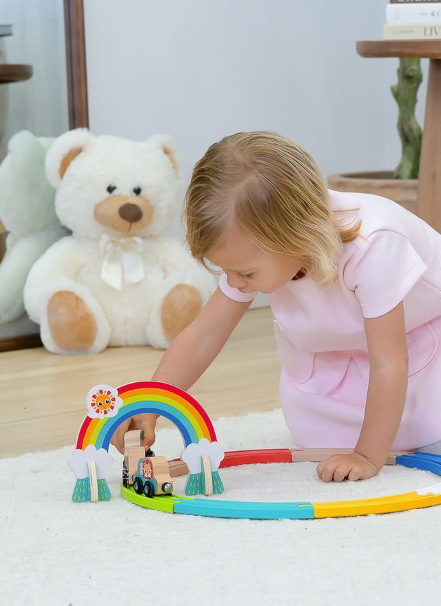 Animal Friends Wooden Train Set