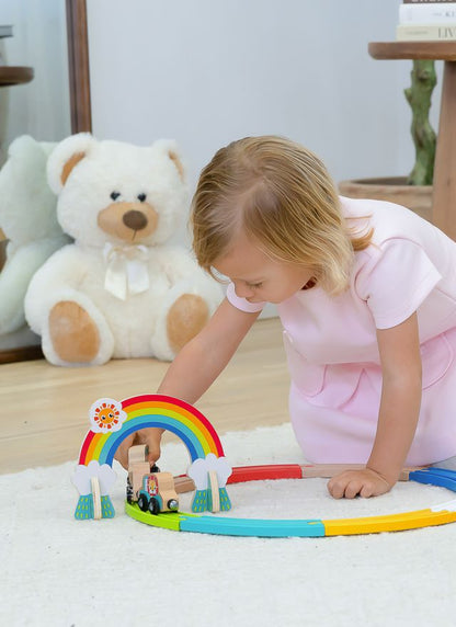 Animal Friends Wooden Train Set