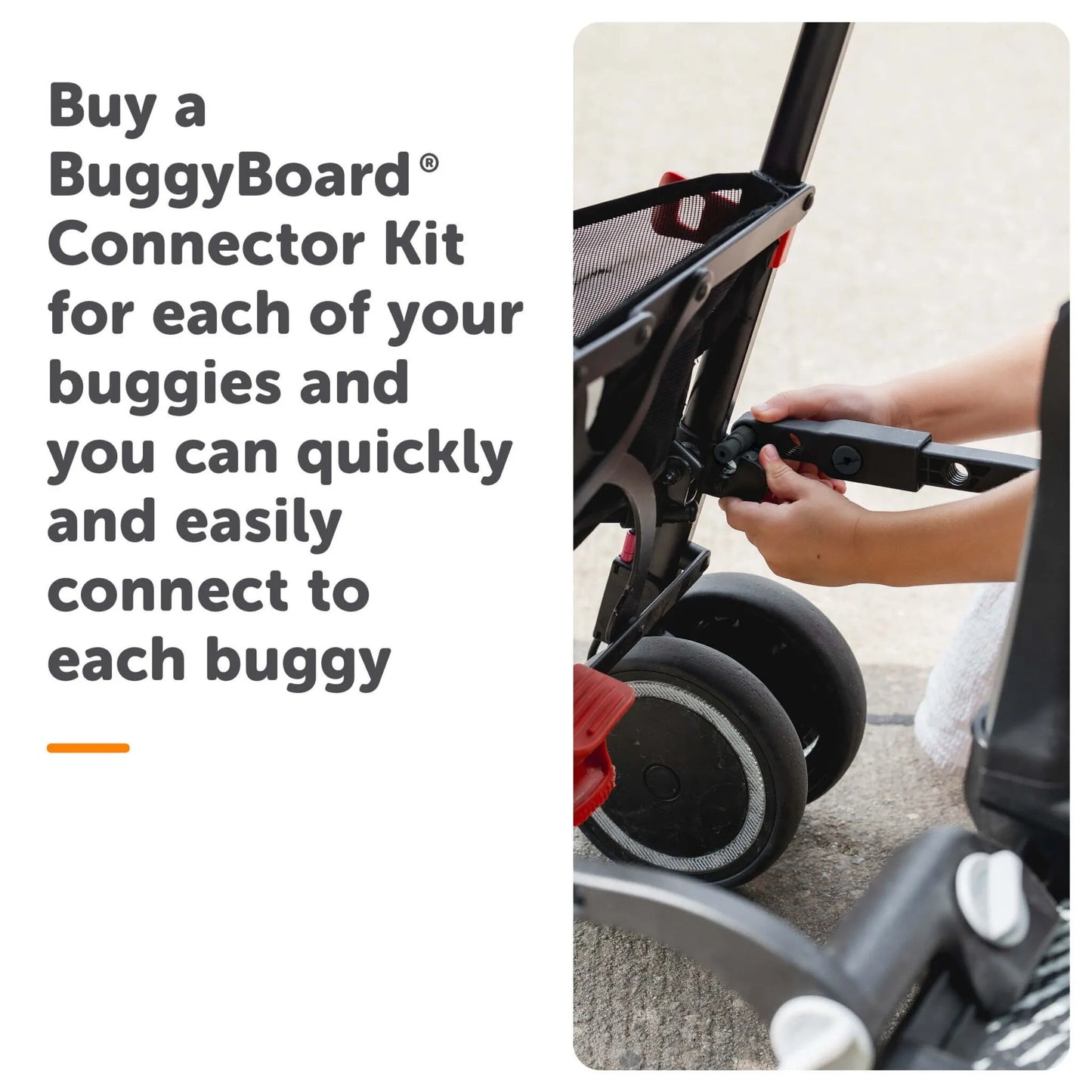 Lascal BuggyBoard Universal Connector Kit - Black