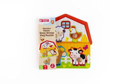 Wooden Farm Easy-Grasp Peg Puzzle
