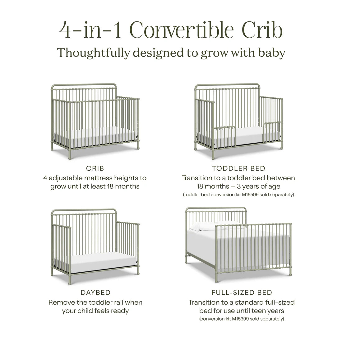 Winston 4-in-1 Convertible Crib
