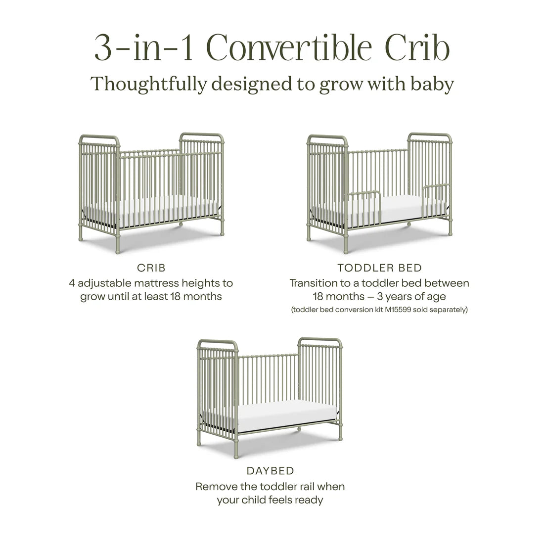 Abigail 3-in-1 Convertible Crib