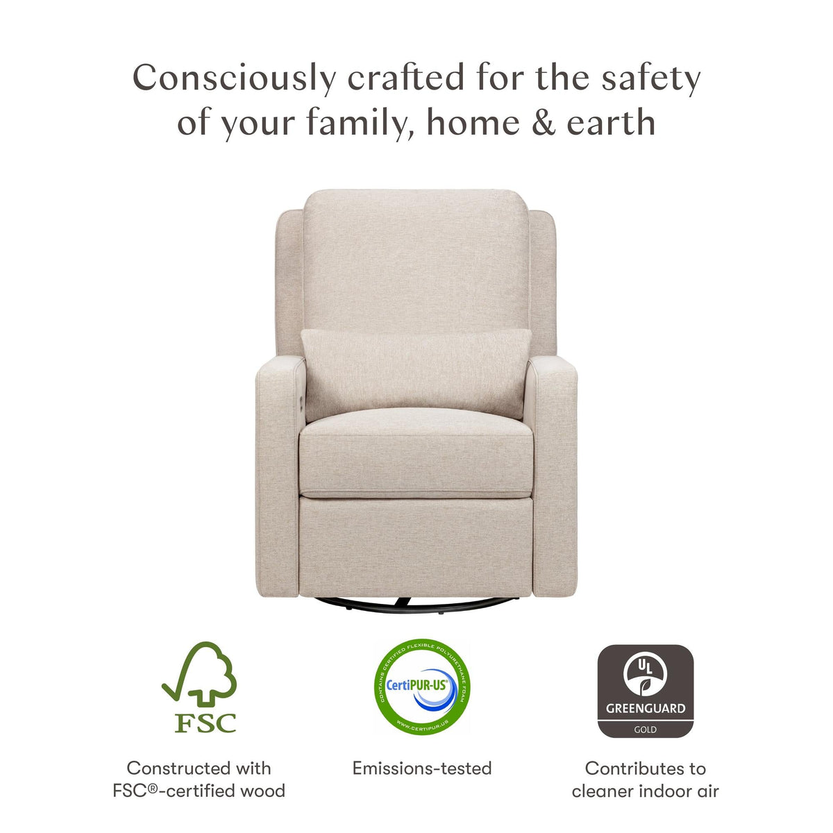 Babyletto Sigi Electronic Recliner and Glider with USB Port