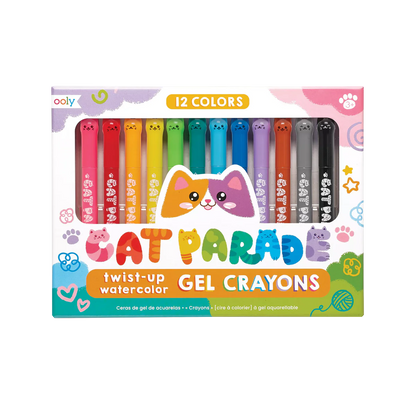 Cat Parade Gel Crayons - Set of 12