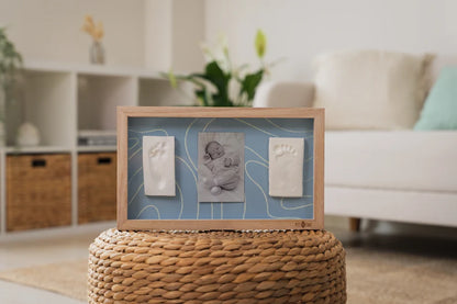 2 Prints Frame - Blue Abstract