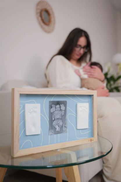 2 Prints Frame - Blue Abstract