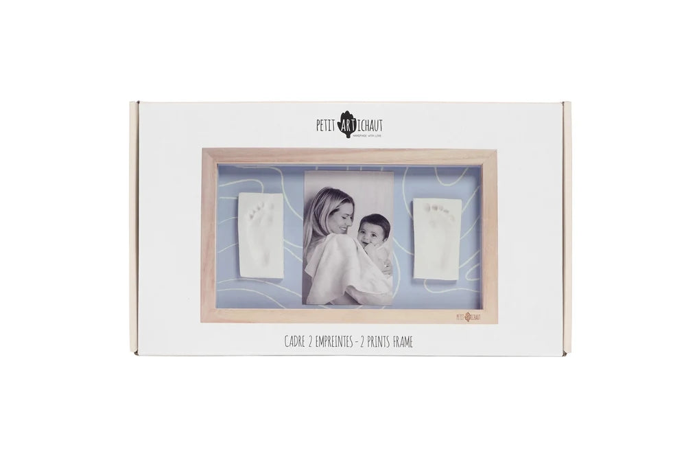 2 Prints Frame - Blue Abstract