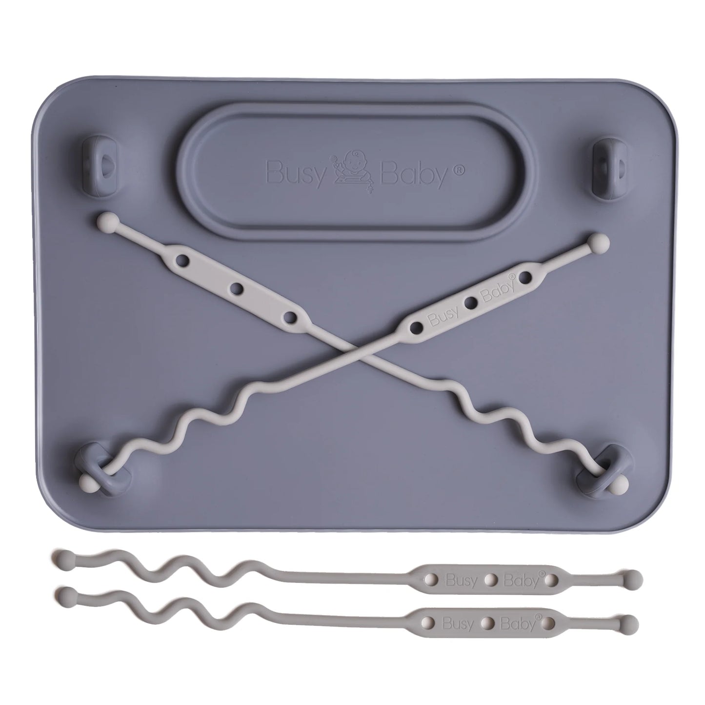 Busy Baby Silicone Mat with Toy Straps