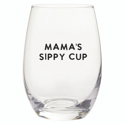 Wine Glass + Sippy Cup Set - Mama + Lil Man