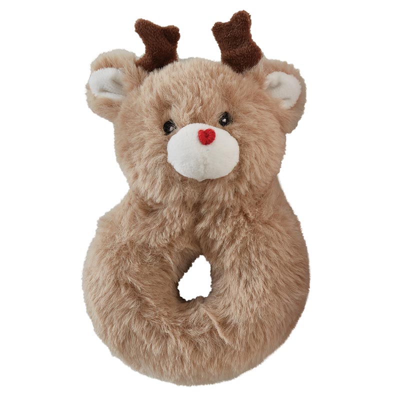 Holiday Swaddle Blanket + Plush Rattle