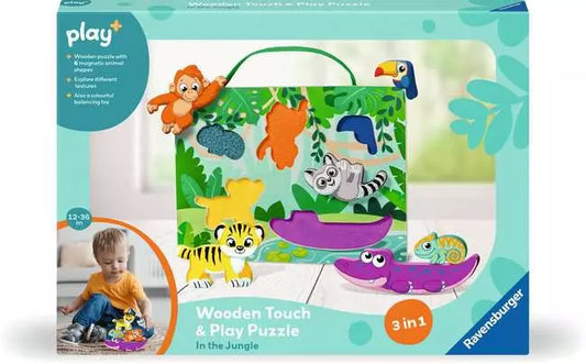 Wooden Touch and Play Puzzle In the Jungle
