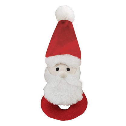 Holiday Swaddle Blanket + Plush Rattle