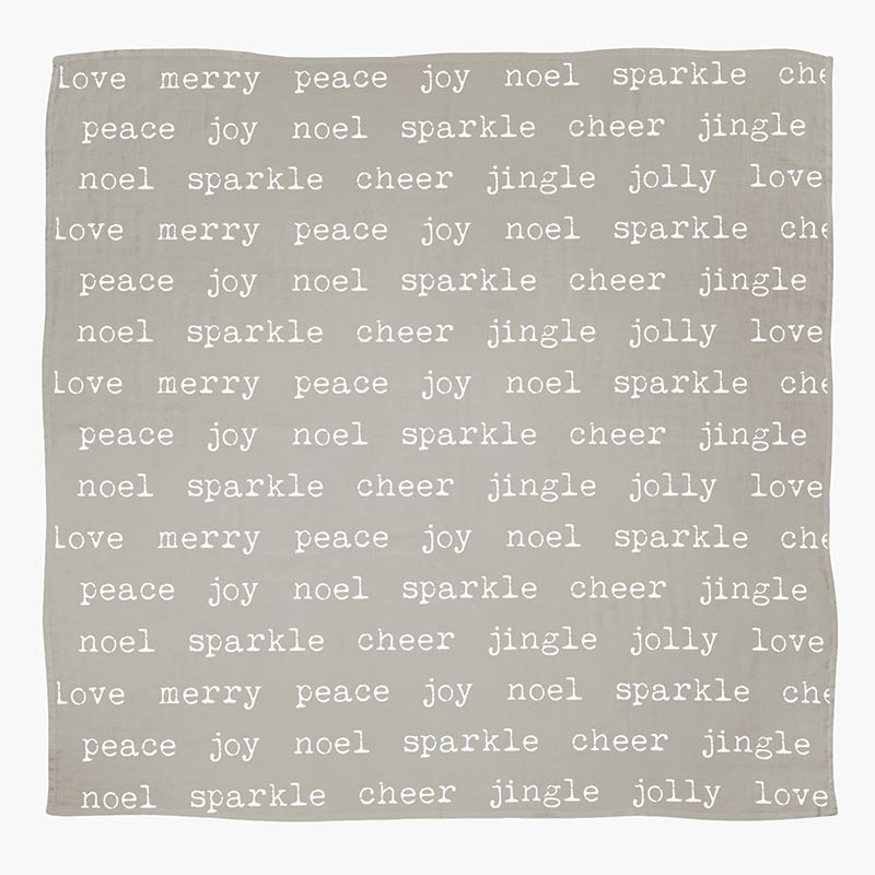 Holiday Swaddle Blanket + Plush Rattle