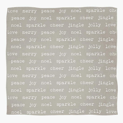 Holiday Swaddle Blanket + Plush Rattle