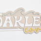 Sugar + Maple Personalized Bubble Wood Sign | Wave