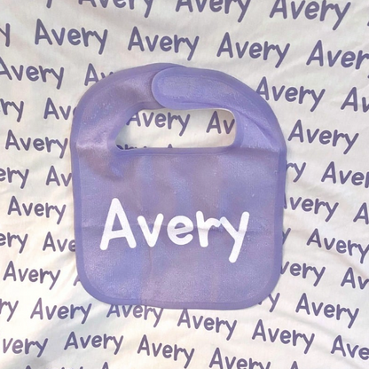 Sugar + Maple Personalized Bib | Centered Name