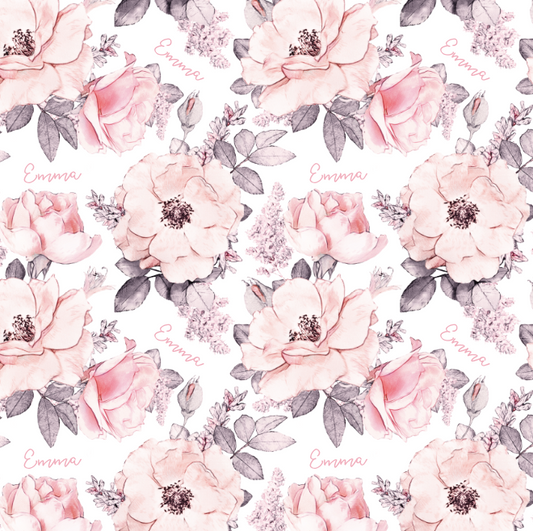 Sugar + Maple Personalized Bib | Wallpaper Floral