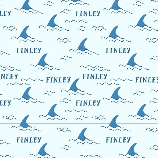 Sugar + Maple Personalized Bib | Shark Fin