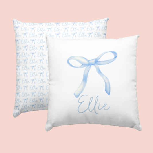 Sugar + Maple Custom Pillow | Centered Ballerina Bow