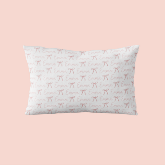 Sugar + Maple Custom Pillow | Ballerina Bows