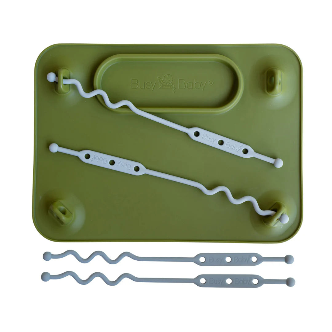Busy Baby Silicone Mat with Toy Straps