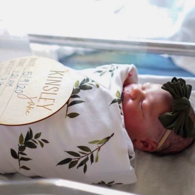 Oversized Swaddle Blanket | Olive Leaf