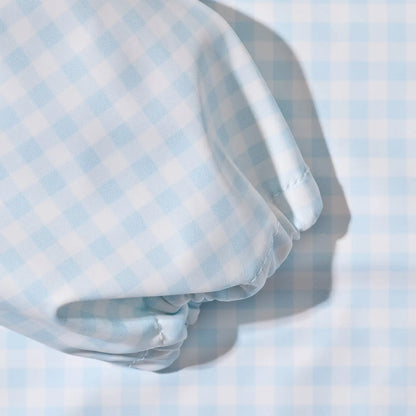 Magnetic Long Sleeve Bib - Cloud Check